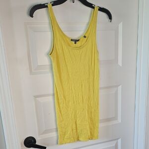 Vince Yellow Fitted Sleeveless Tank Top